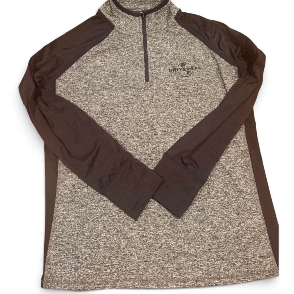 Universal Studios Gray & Black Quarter-Zip Pullover 2XL